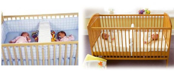 Детская кроватка для двойни новорожденных