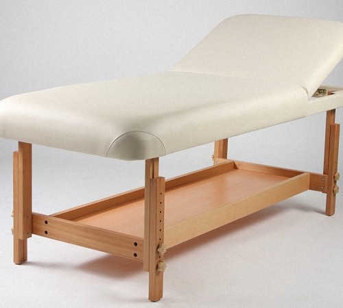 stacionarnyj massazhnyj stol s reguliruemoj vysotoj