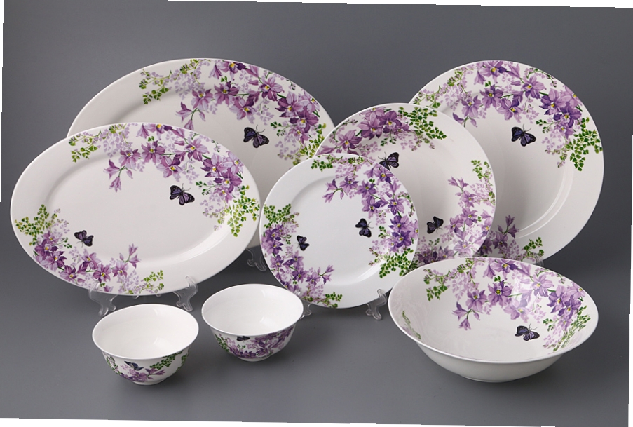 Набор столовых тарелок: материал, предназначение, цвет, форма, как .