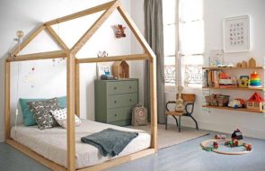 минималистичный домик кровать для детской