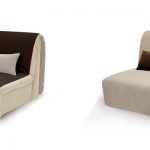 Кресло-кровать Акварель в бежево-коричневом цвети