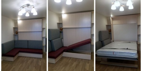 Шкаф-кровать с диваном в гостиную