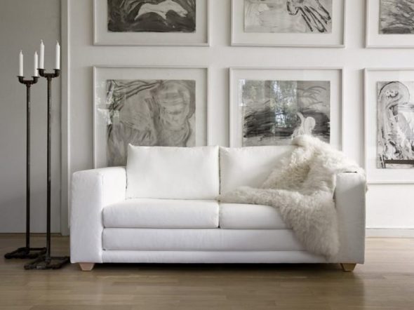 белый раскладной диван 