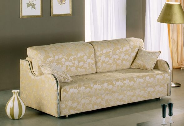 бежевый раскладной диван 