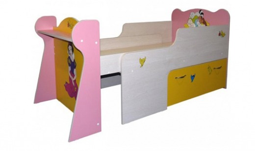 Детская раздвижная кровать для принцесс