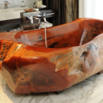 дизайнерская ванна из дерева