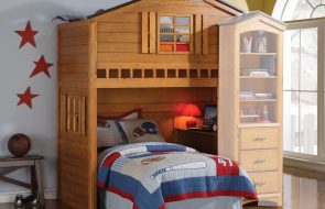 деревянный домик кровать для детской