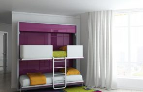 Двухъярусная кровать откидная для детской комнаты