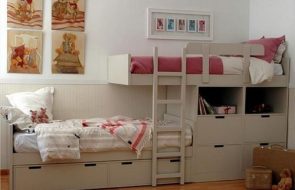 двухъярусная кровать с ящиками