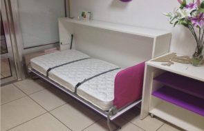Горизонтальная кровать комод для девочки