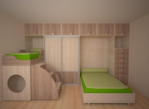Откидная кровать для детской комнаты