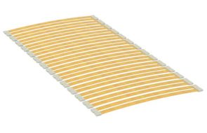 Металлическое основание кровати с деревянными ламелями