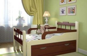 Стильная раздвижная кровать для ребенка в интерьере