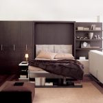 удобная и стильная кровать с диваном