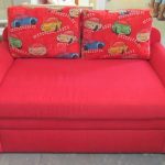 Мягкий раскладной диван для детей с нишей для белья