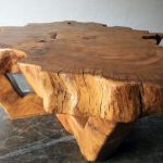 дизайнерский стол из сруба дерева