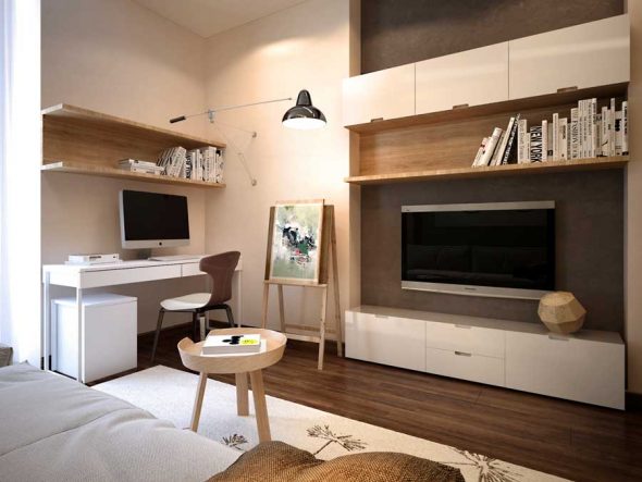 Дизайн комнаты маленькой жилой комнаты