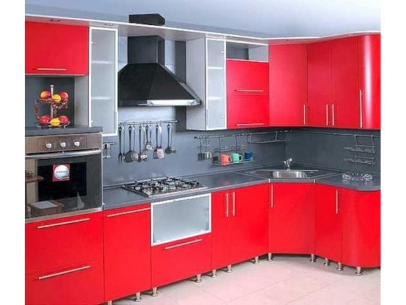 красный цвет для кухонного гарнитура