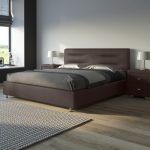 кровать в современном минималистичном дизайне