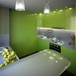 кухонный гарнитур зеленого цвета