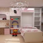 шкаф-крова-стол детский вариант оформления комнаты