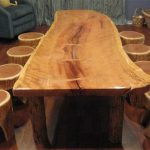 стол из спила дерева