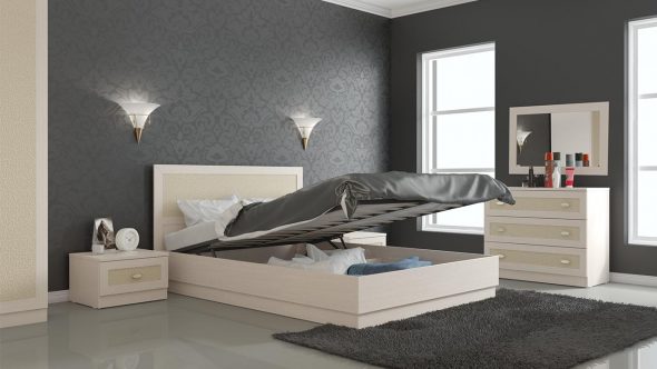 уютная кровать для квартиры