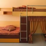Двухъярусная кровать с диваном Брава