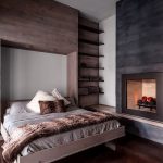 кровать деревянная спальня фото
