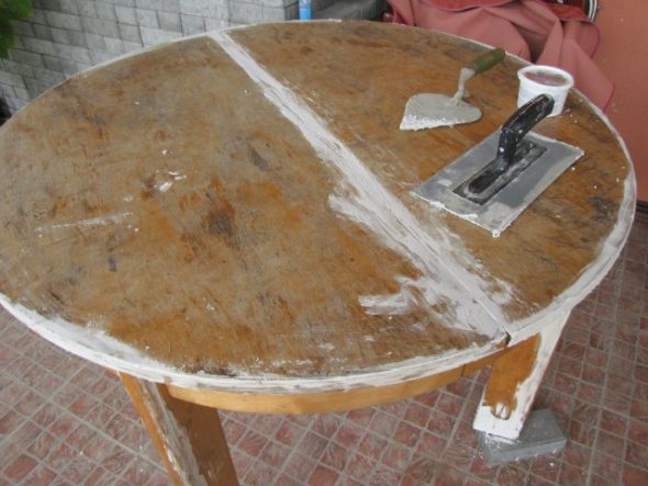 Шпаклевка стола