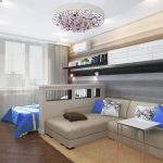 дизайн гостиной с замшевым диваном