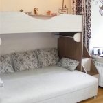 белая двухъярусная кровать