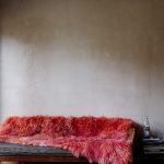 накидка на диван красный мех