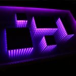 стол с эффектом бесконечности фиолетовый