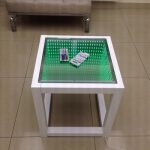 стол с эффектом бесконечности зеленая подсветка