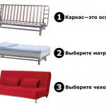 Покупая диван-кровать БЕДИНГЕ, вы можете выбрать матрас и чехол