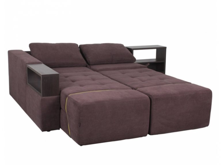 Угловой диван с подушками на подъемном механизме