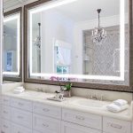 зеркало в ванной большое