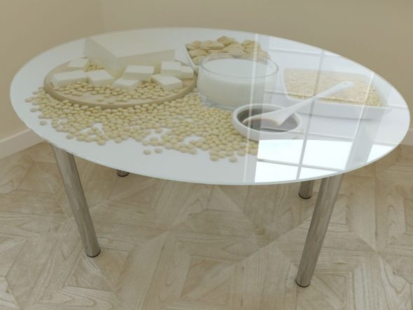 стол для кухни со стеклом фото