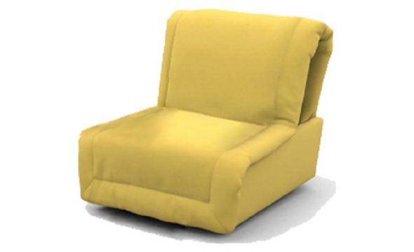  Кресло-кровать без подлокотников желтого цвета