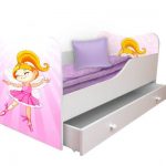 Кровать детская с рисунком + ящик