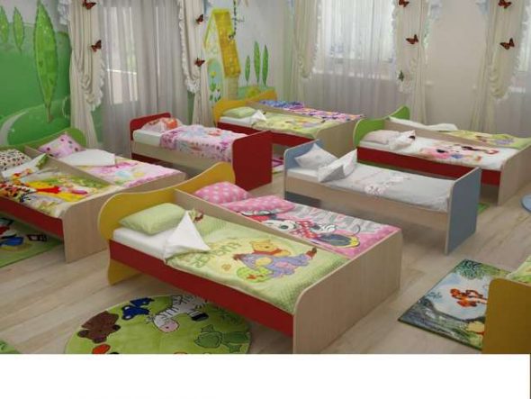 Наши кровати в детском саду