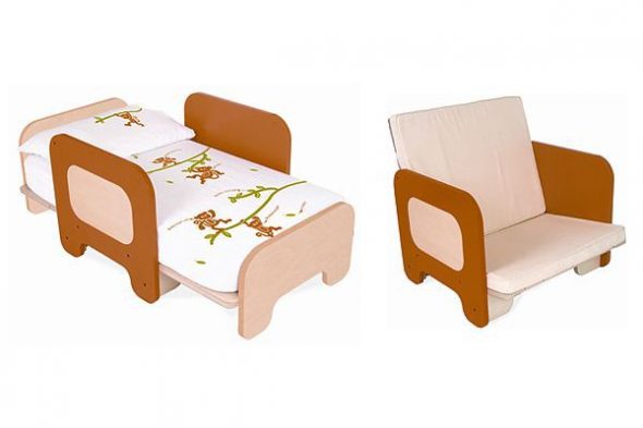 детское кресло кровать с бортиками