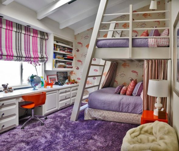 Шкаф кровать для детей с бортиками