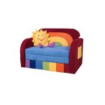 разноцветное кресло-кровать