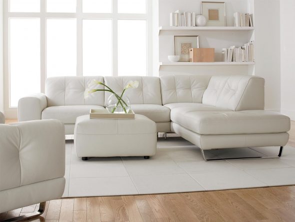 Белый диван, как предмет мебели для гостиной