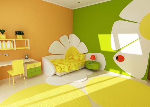 Дизайн яркой детской комнаты