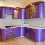 угловая кухня фиолетовая
