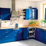 кухонные шкафы синие
