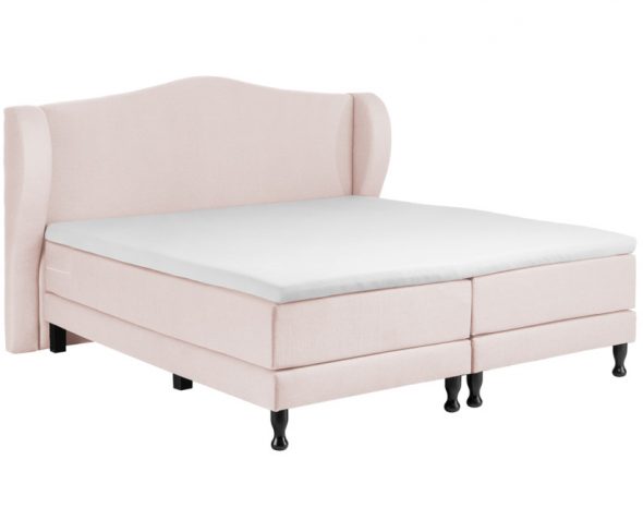 кровать в стиле прованс розового цвета
